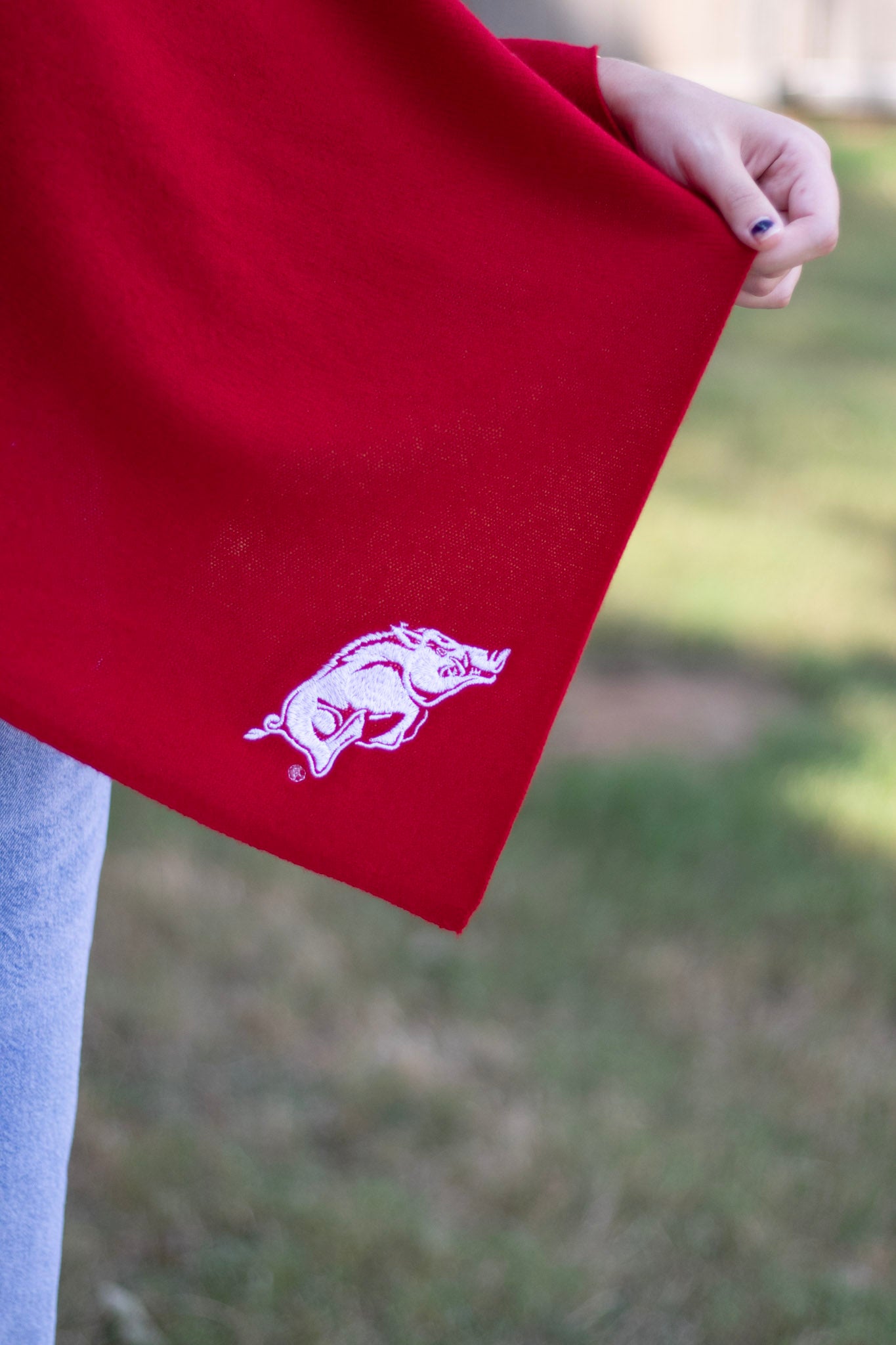 Arkansas Razorback Collegiate Cashmere Poncho by FOSTER