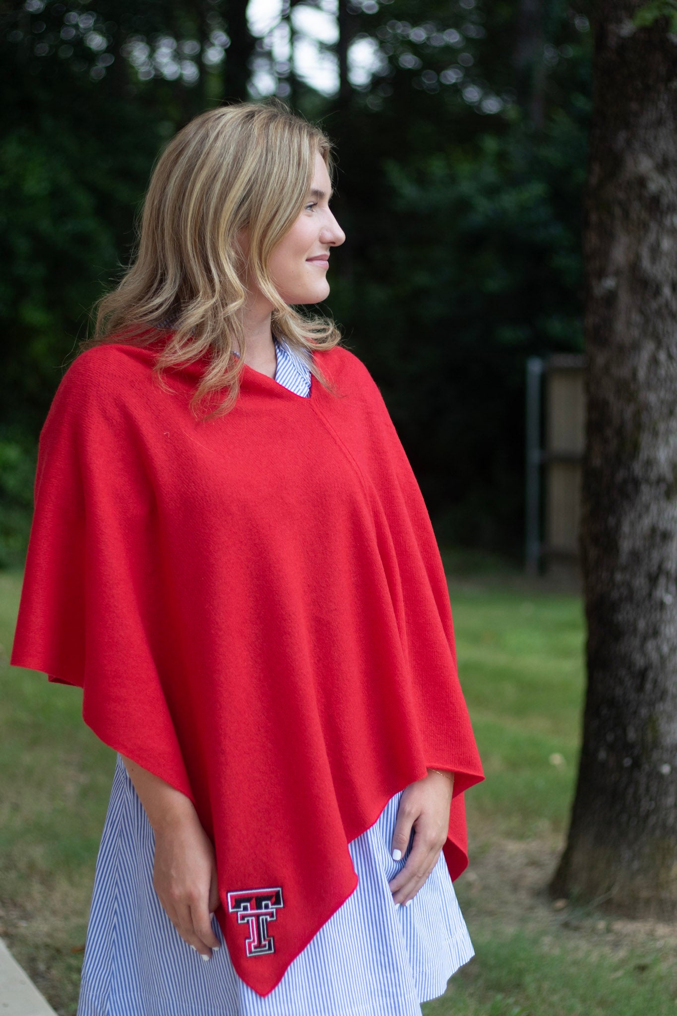 Texas Tech Collegiate Cashmere Poncho by FOSTER