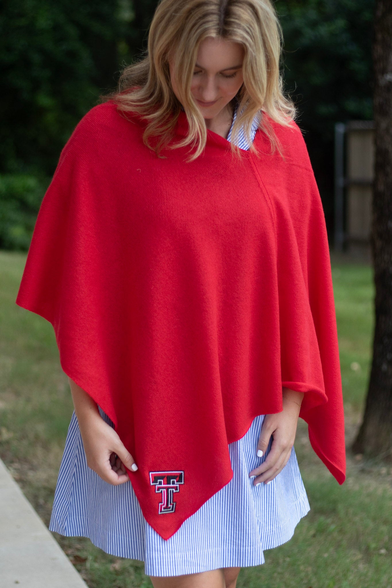 Texas Tech Collegiate Cashmere Poncho by FOSTER