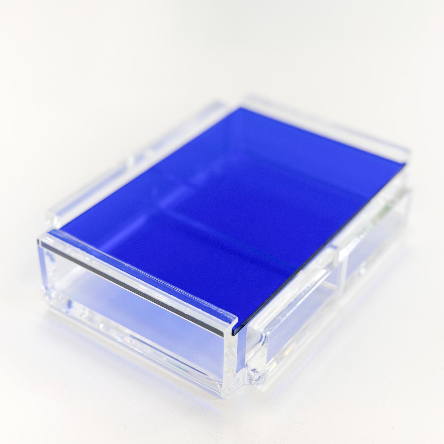 Royal Blue Acrylic Double Deck Card Case