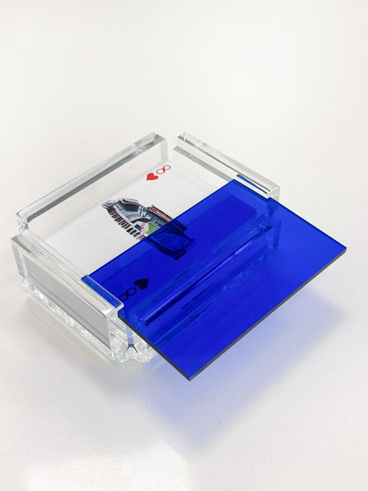 Ole Miss Playing Card Display Bundle - Blue Acrylic Single Display