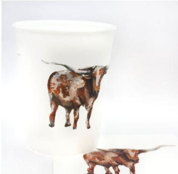 longhorns reusable cups
