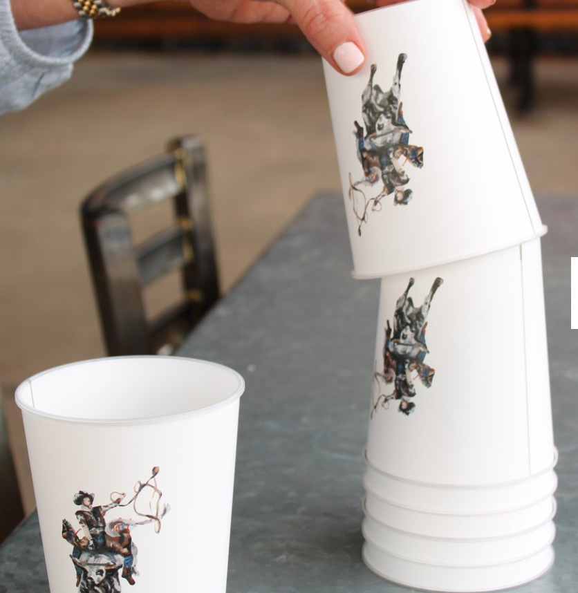 reusable rodeo texas cup set