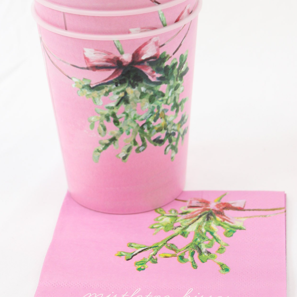 Mistletoe Kisses Reusable Chirstmas Cup Set