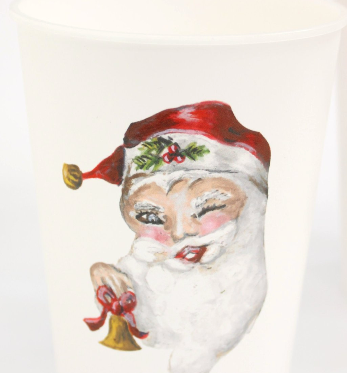 Holiday santa plastic cup by FOSTER