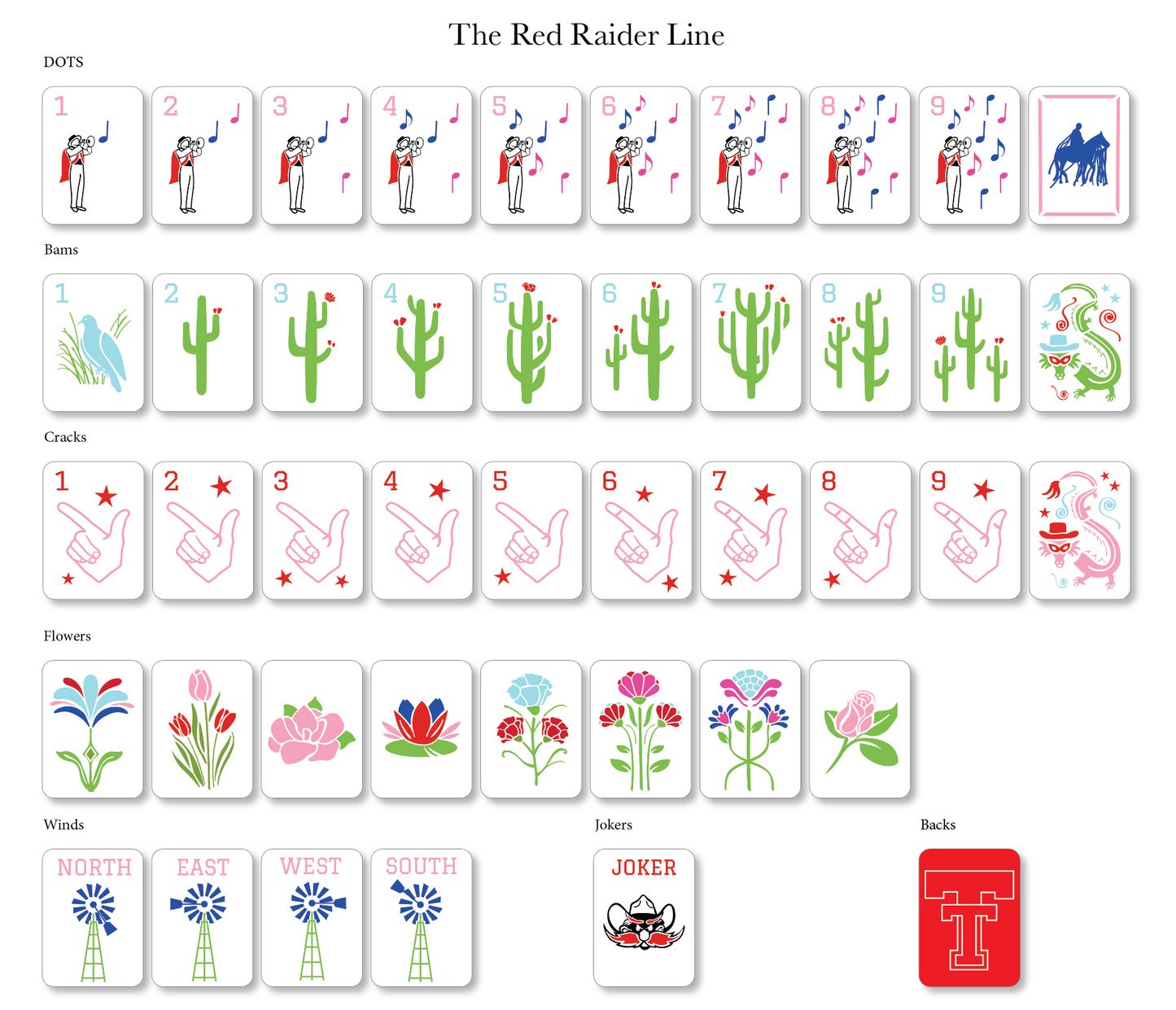 The Wreck 'Em Line Mahjong Tiles