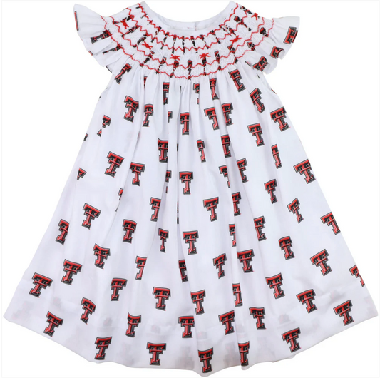 Officially Licensed Smocked Texas Tech Dress