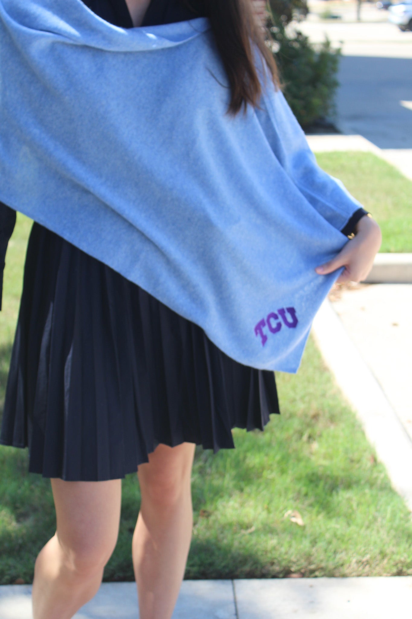 TCU Horned Frogs Collegiate Cashmere Poncho by FOSTER