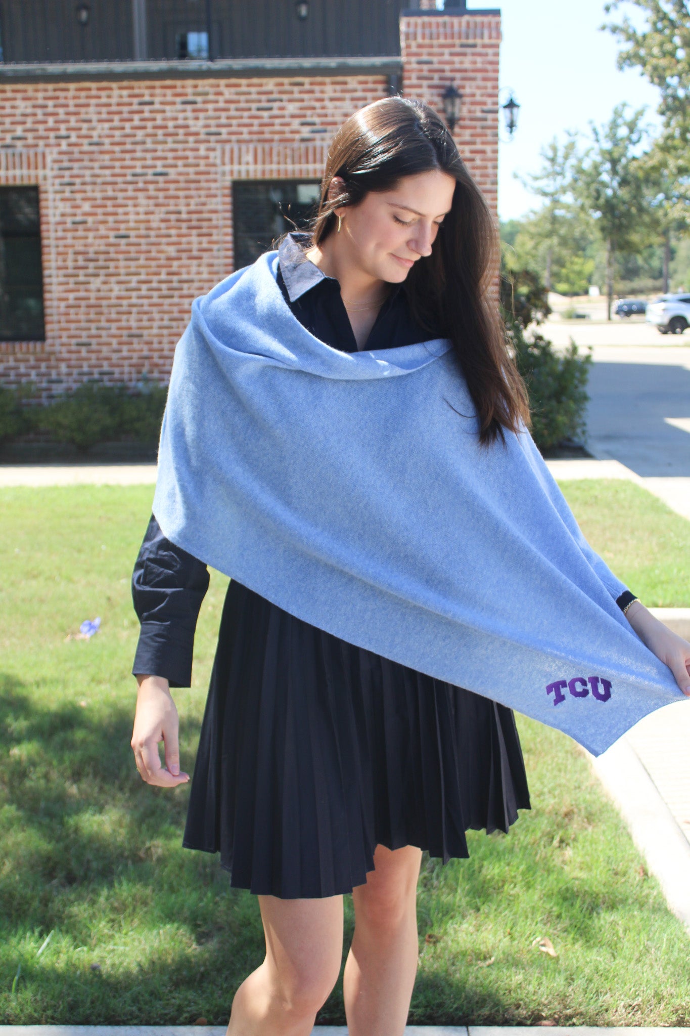 TCU Horned Frogs Collegiate Cashmere Poncho by FOSTER