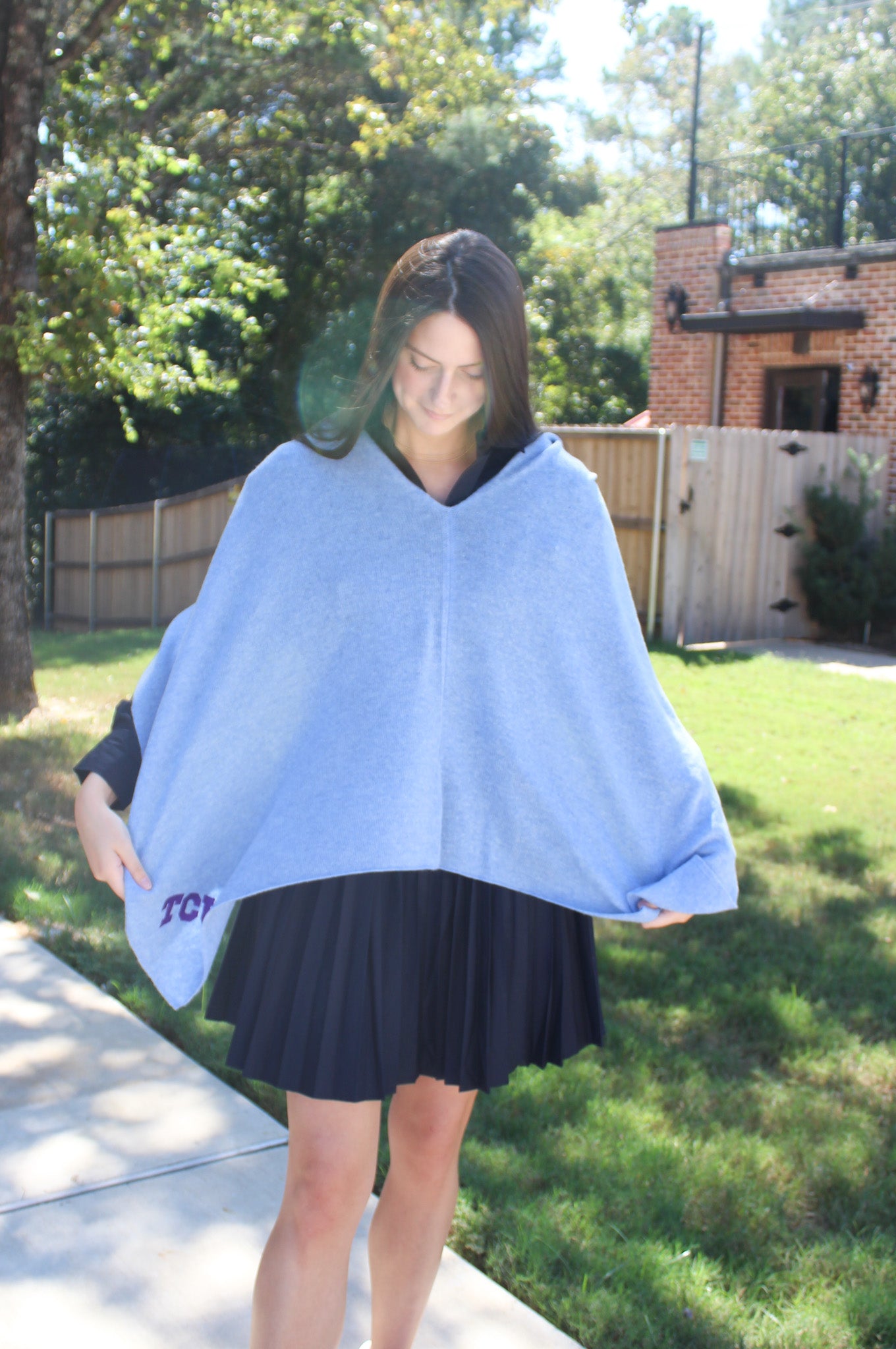 TCU Horned Frogs Collegiate Cashmere Poncho by FOSTER