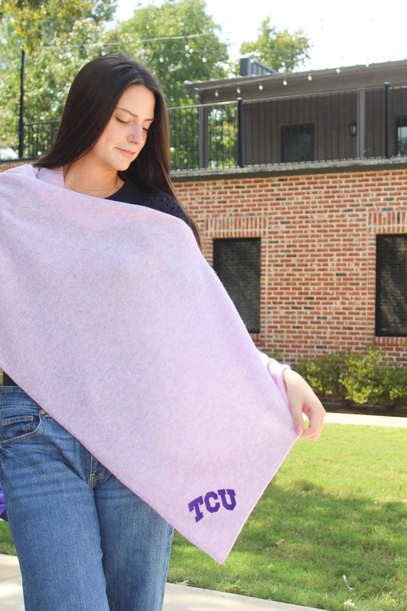 TCU Horned Frogs Collegiate Cashmere Poncho by FOSTER