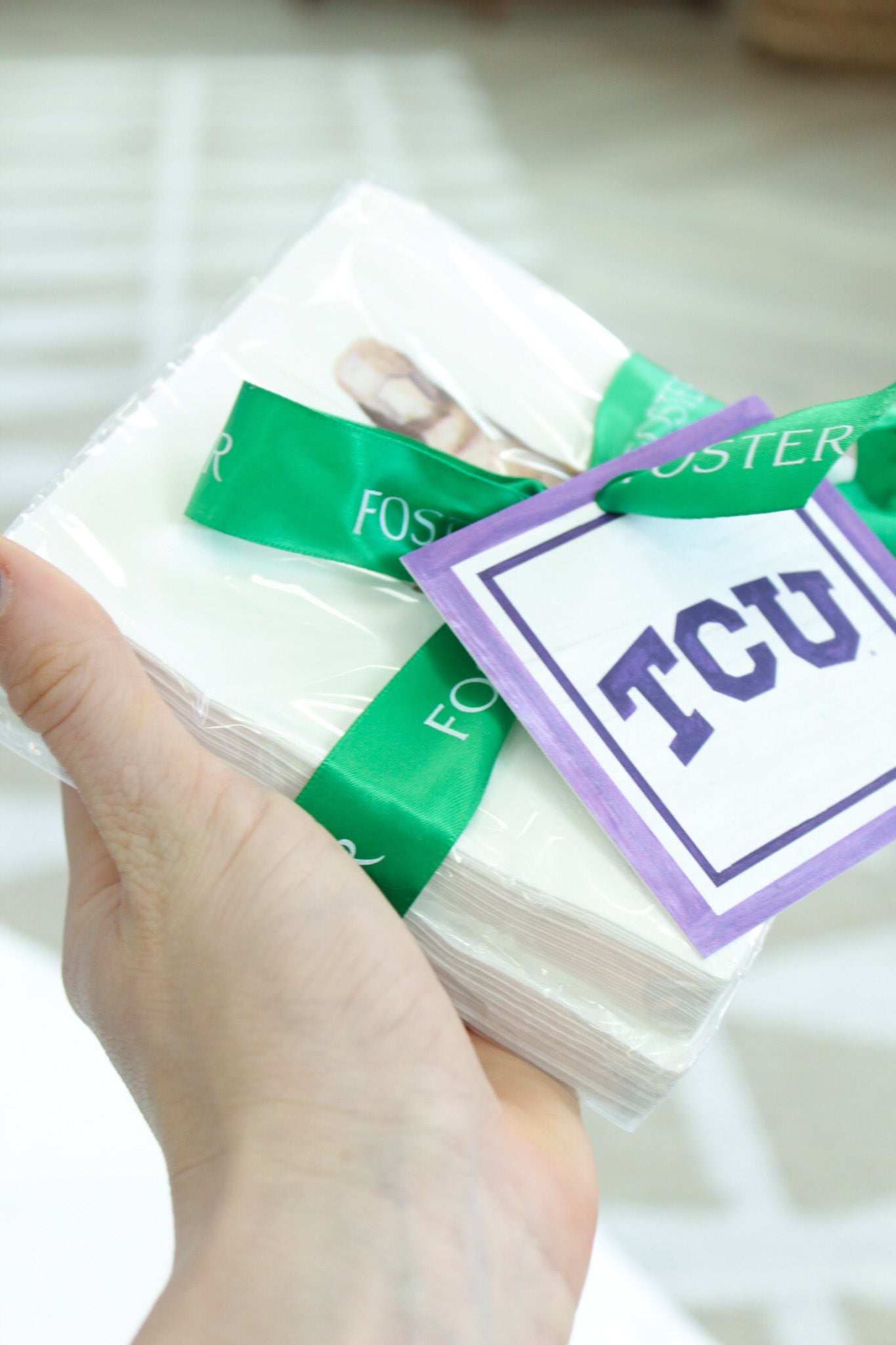 TCU logo gift tags by FOSTER