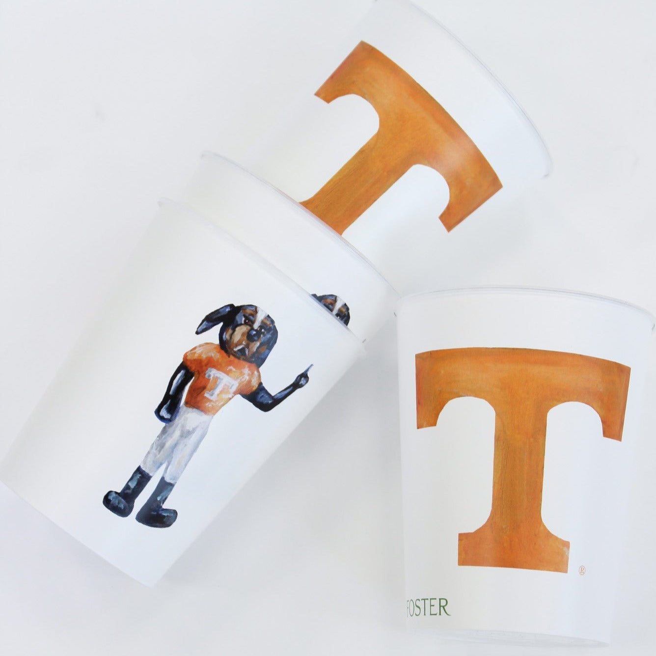 University of Tennessee Reusable Cup Set. TN plastic cup set.