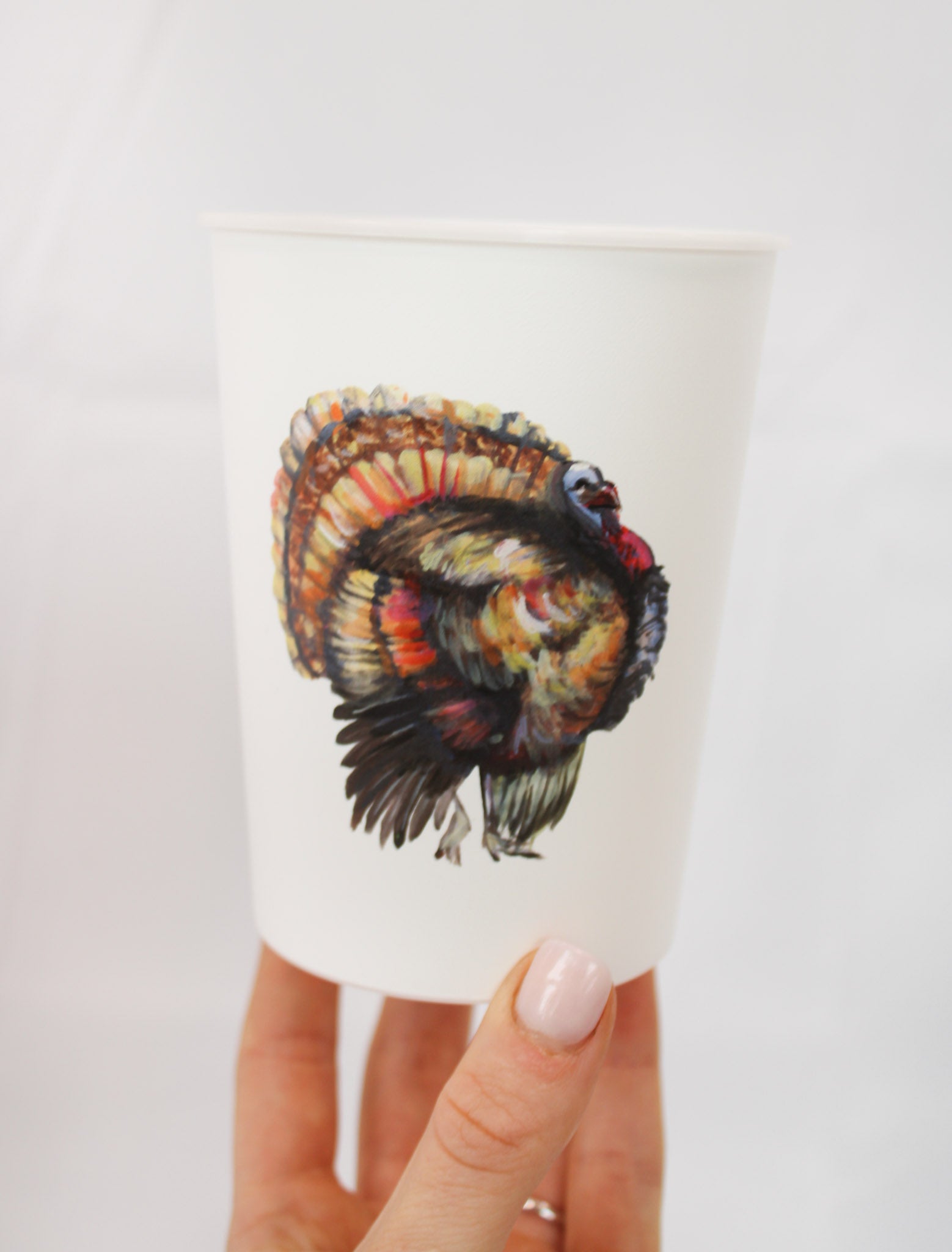 turkey thanksgiving plastic cup set
