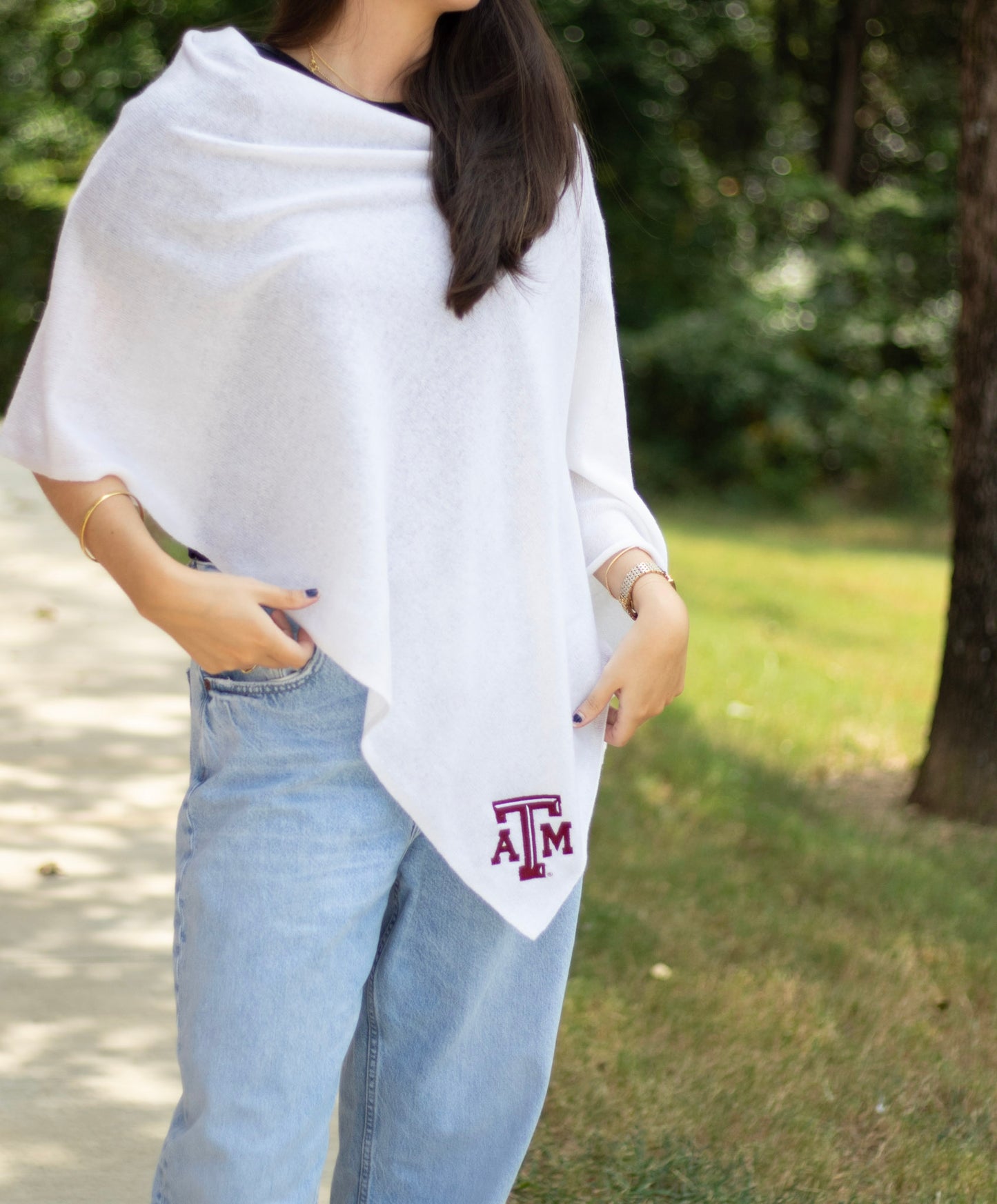 Texas A&M Collegiate Cashmere Poncho by FOSTER