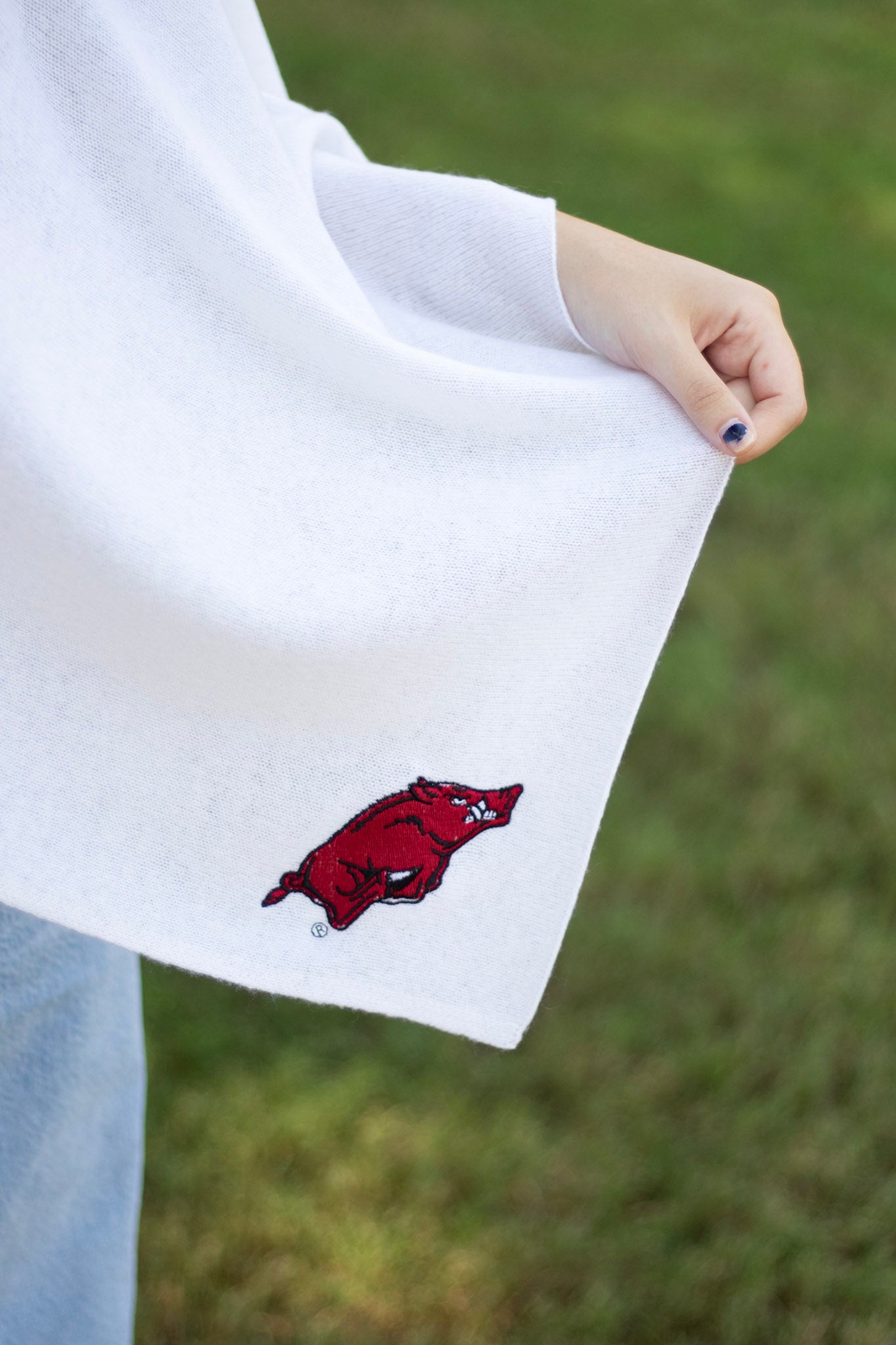 Arkansas Razorback Collegiate Cashmere Poncho by FOSTER